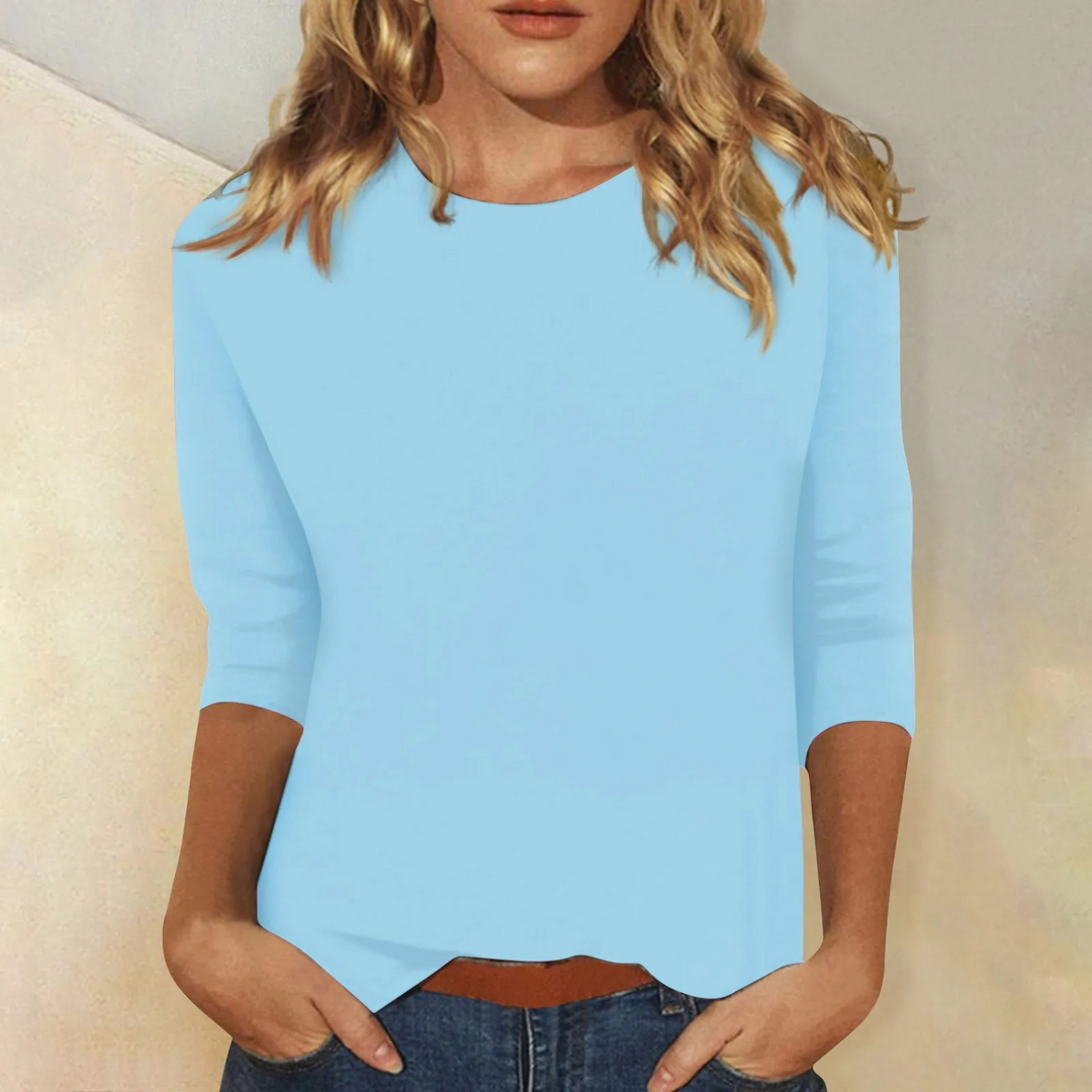 Casual t-shirt met ronde hals voor dames