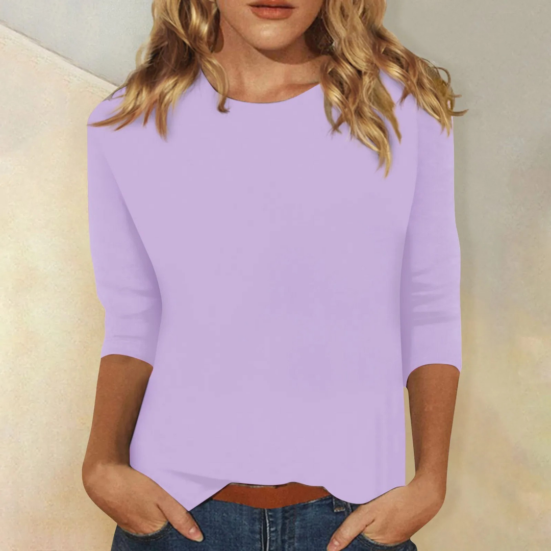 Casual t-shirt met ronde hals voor dames