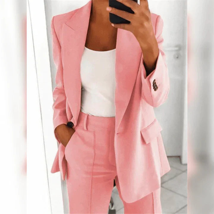 Elegant damespak met jasje en broek