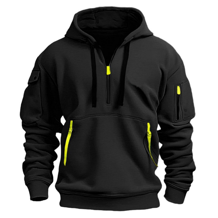 Herenhoodie met ritszakken