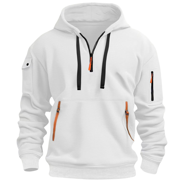 Herenhoodie met ritszakken