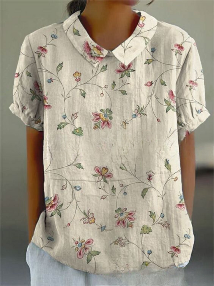 Vintage casual blouse met bloemenprint voor dames