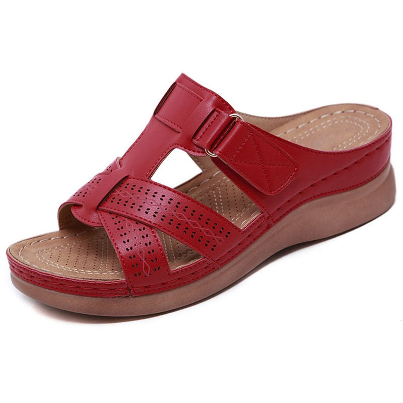 Instapsandalen met sleehak voor dames