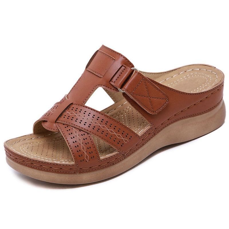 Instapsandalen met sleehak voor dames