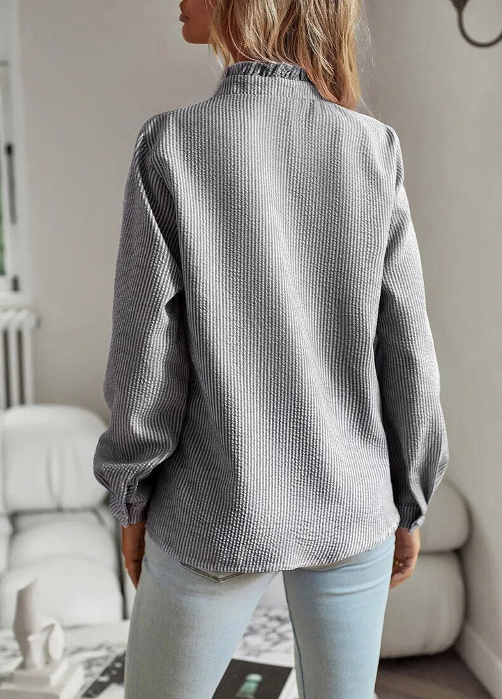 Elegant dameshemd met manchetkraag en lange mouwen