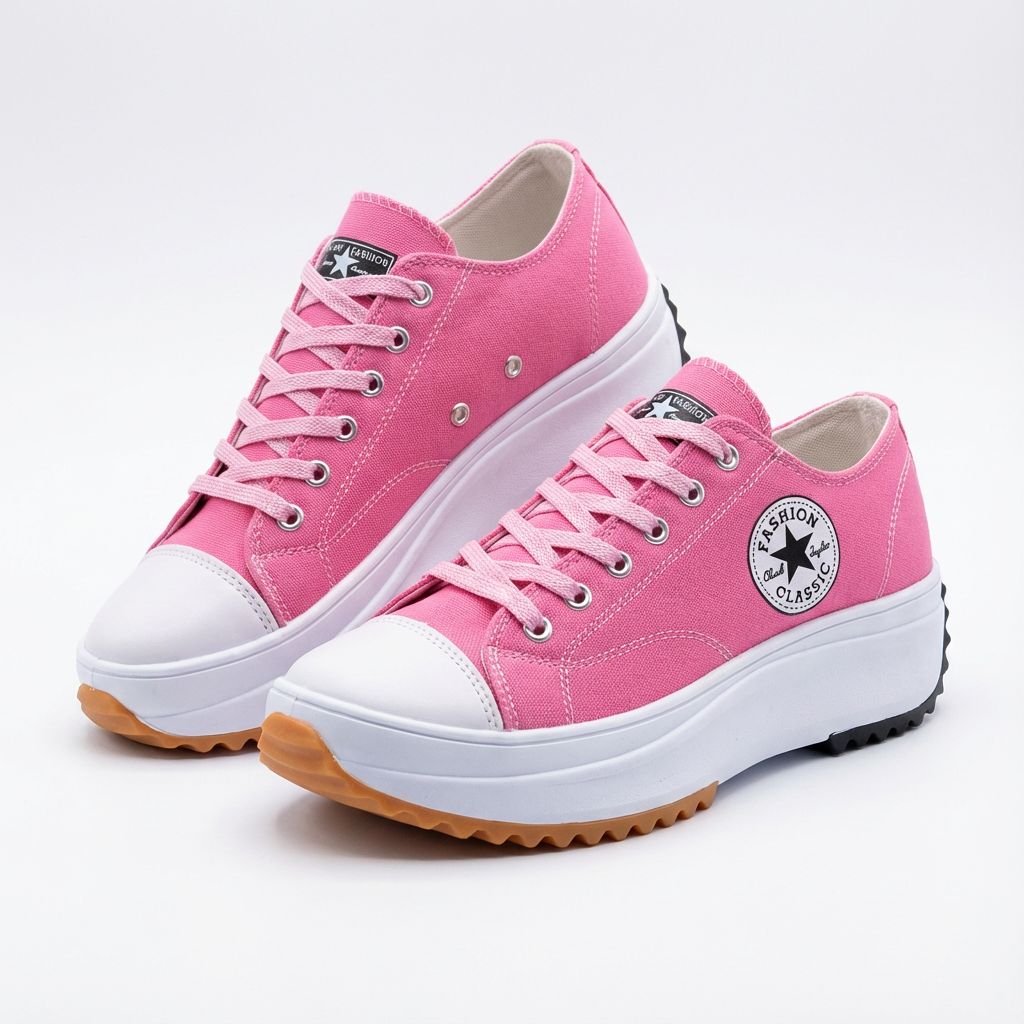 Casual platform sneakers met veters voor dames