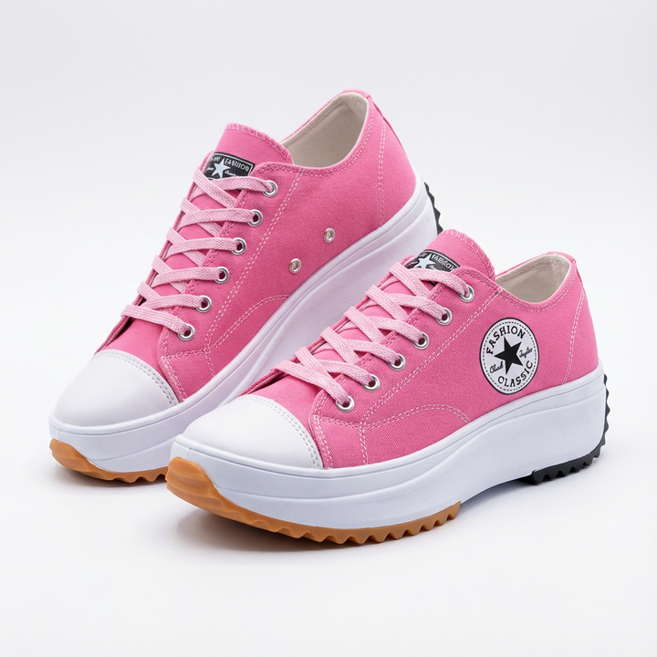 Casual platform sneakers met veters voor dames