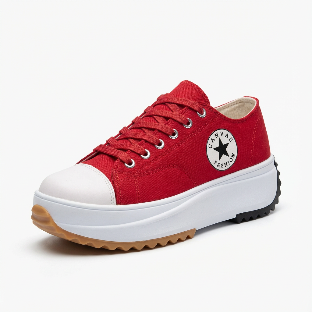 Casual platform sneakers met veters voor dames