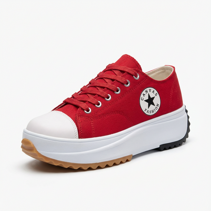 Casual platform sneakers met veters voor dames