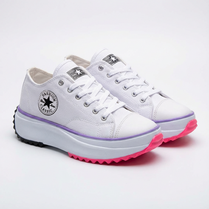 Casual platform sneakers met veters voor dames