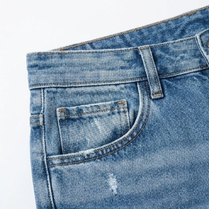 Rechte cropped jeans voor dames met franjes