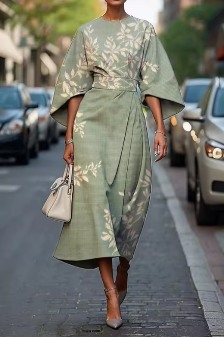 Midi-jurk met bloemenprint voor dames