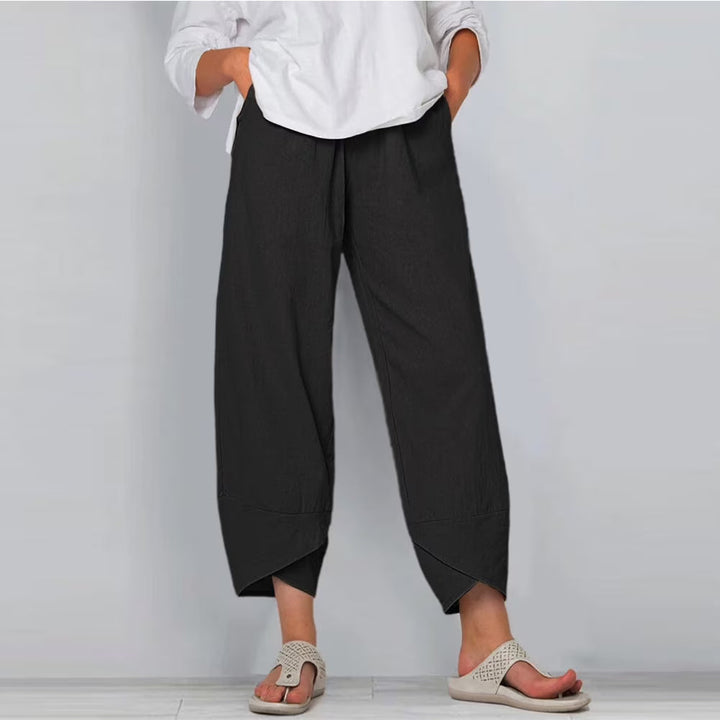 Zomerse comfortabele cropped broek