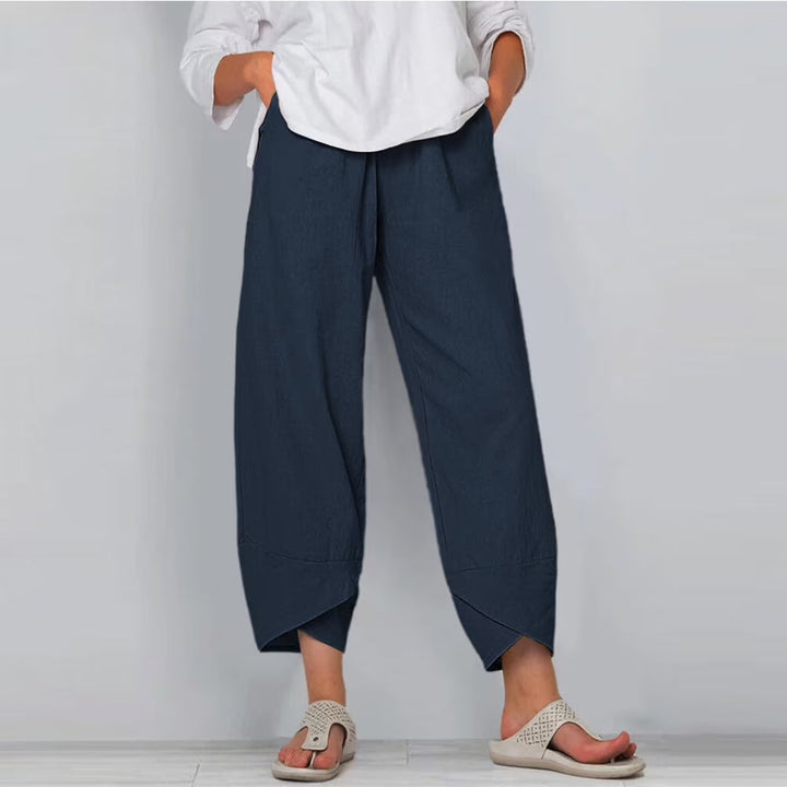 Zomerse comfortabele cropped broek