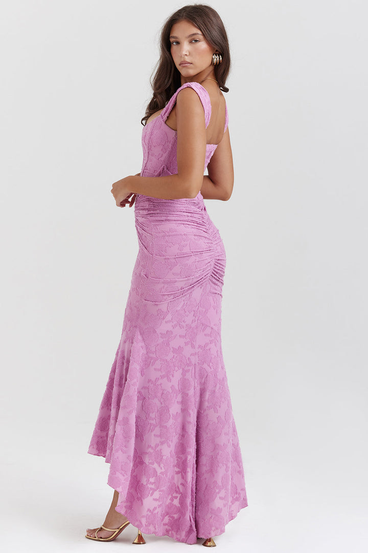 Elegante midi-jurk van kant