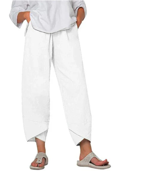 Zomerse comfortabele cropped broek