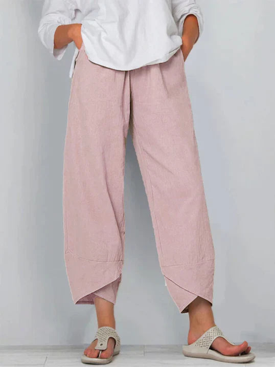 Zomerse comfortabele cropped broek