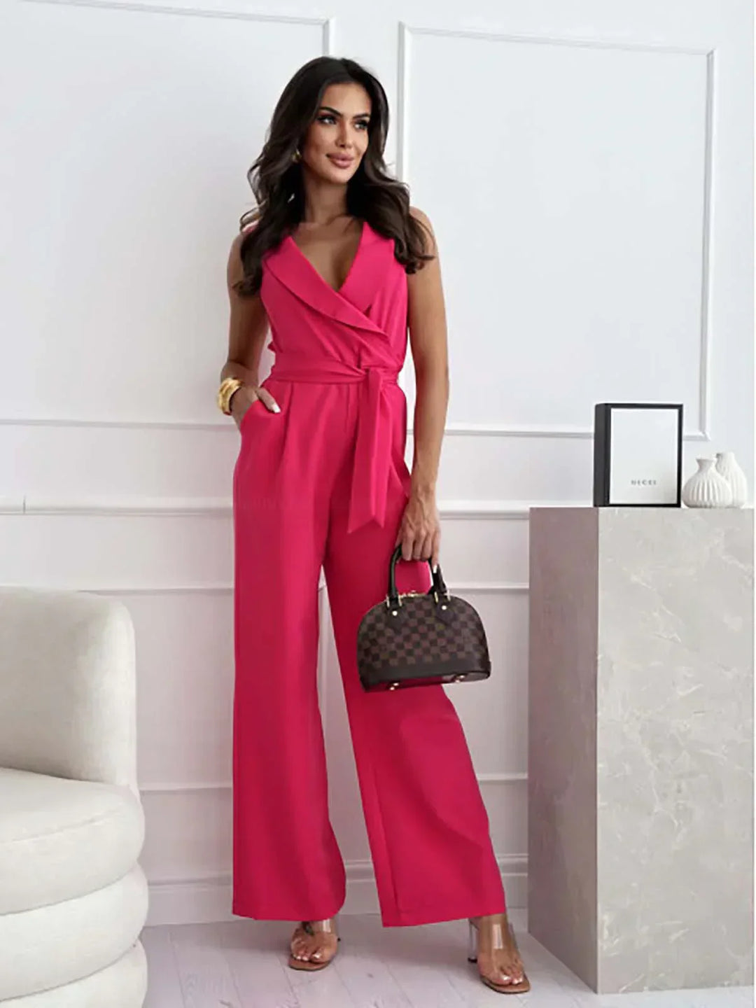 Jumpsuit met wijde pijpen