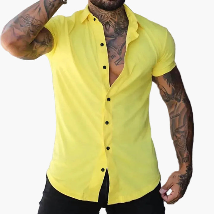 Slim fit overhemd met korte mouwen voor heren