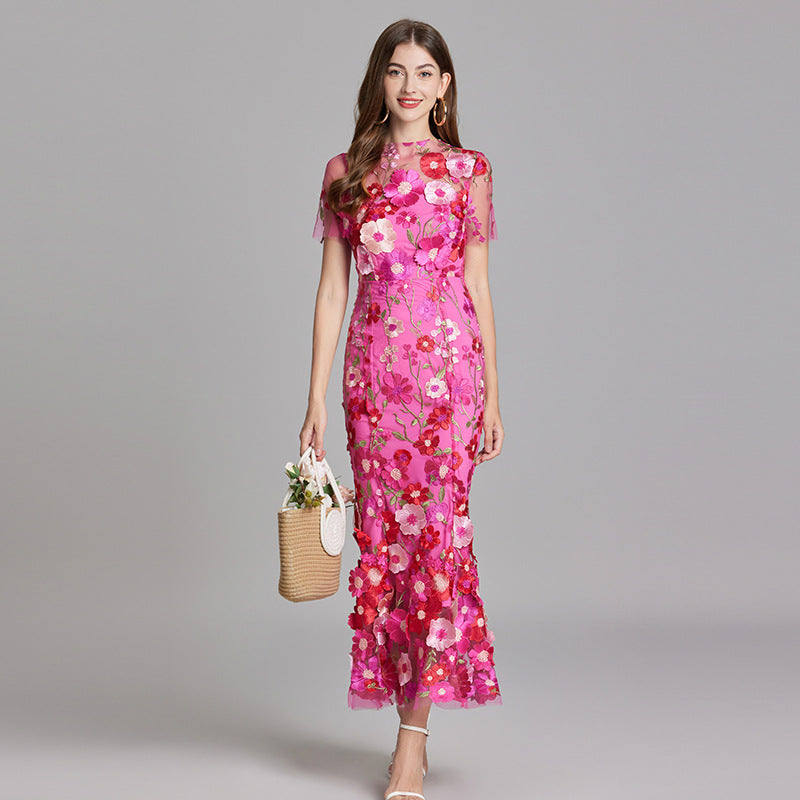 Mouwloze maxi-jurk met bloemenprint voor dames
