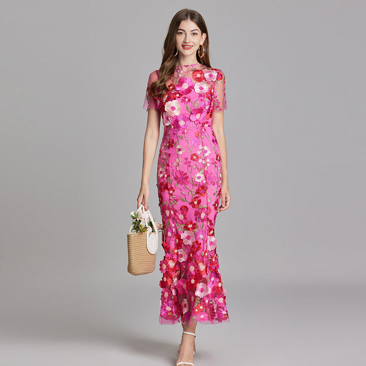Mouwloze maxi-jurk met bloemenprint voor dames
