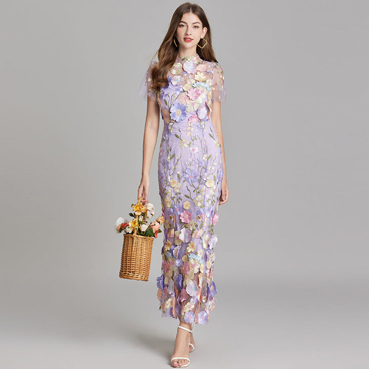 Mouwloze maxi-jurk met bloemenprint voor dames