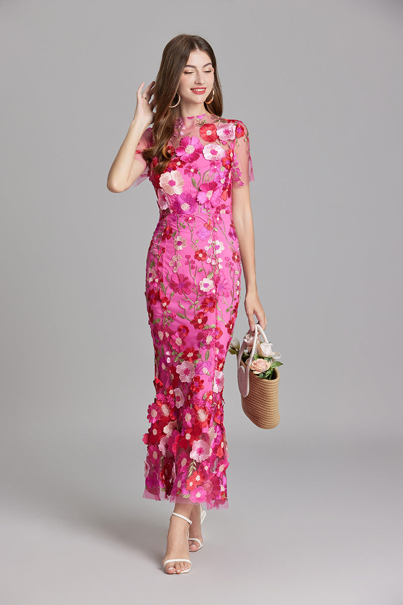 Mouwloze maxi-jurk met bloemenprint voor dames