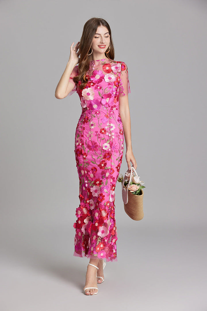 Mouwloze maxi-jurk met bloemenprint voor dames