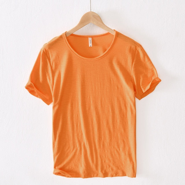Casual t-shirt met korte mouwen van katoen voor heren