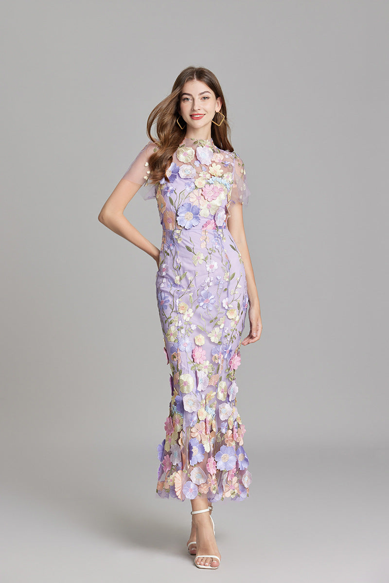 Mouwloze maxi-jurk met bloemenprint voor dames