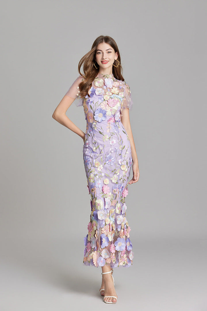 Mouwloze maxi-jurk met bloemenprint voor dames