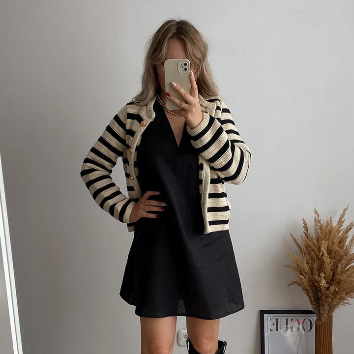 Mouwloze linnen zomerjurk voor dames