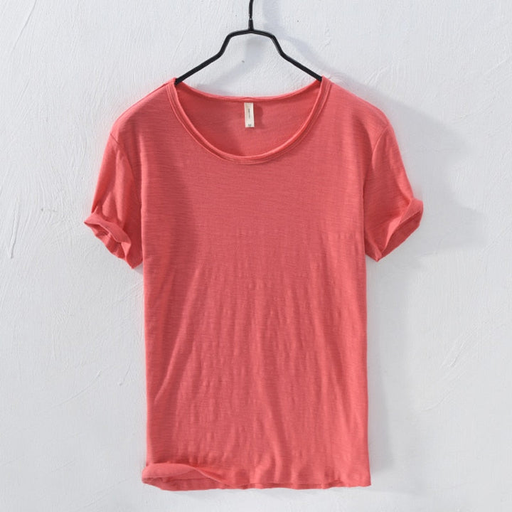 Casual t-shirt met korte mouwen van katoen voor heren