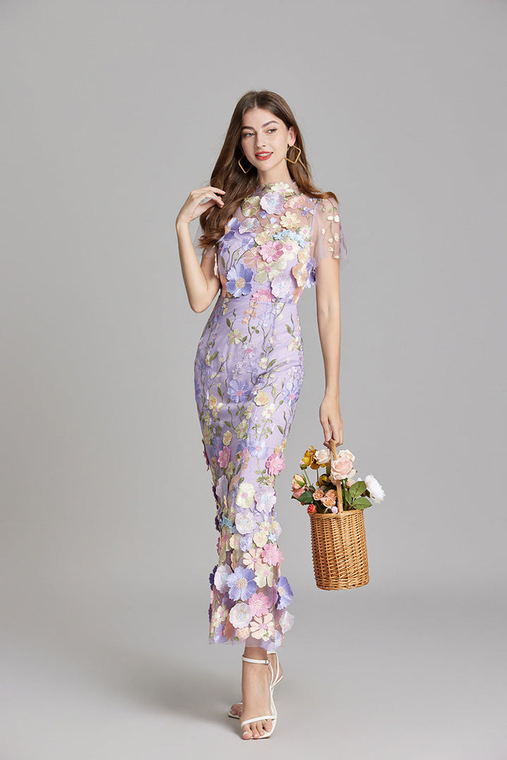Mouwloze maxi-jurk met bloemenprint voor dames