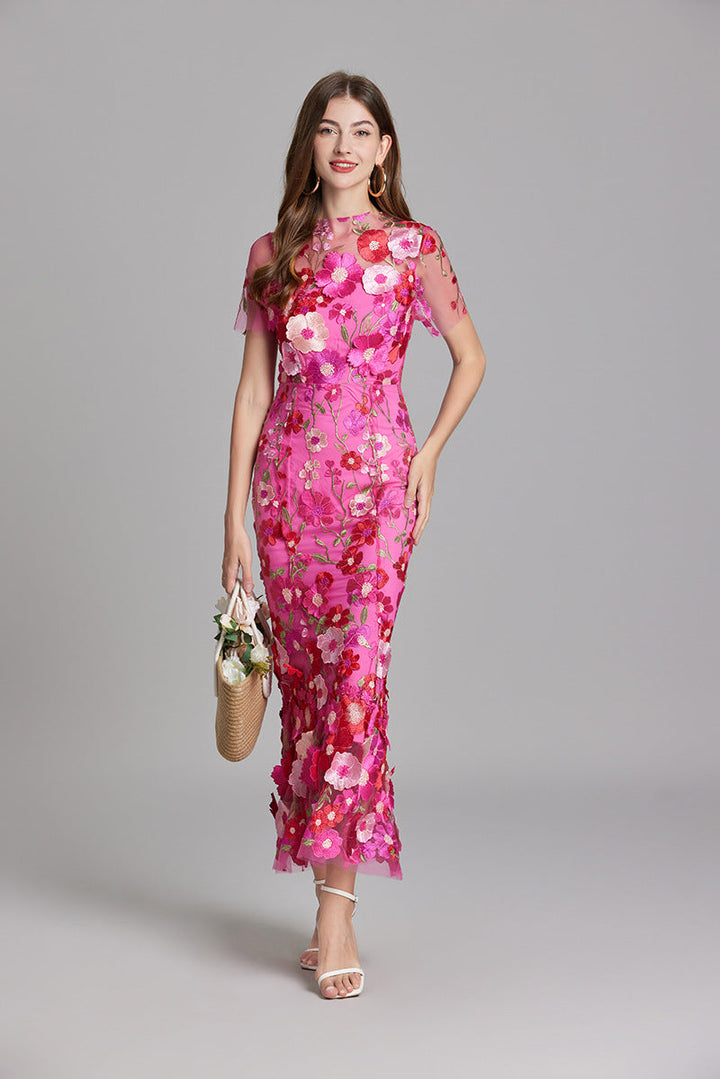Mouwloze maxi-jurk met bloemenprint voor dames