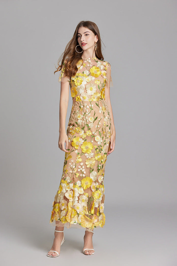 Mouwloze maxi-jurk met bloemenprint voor dames