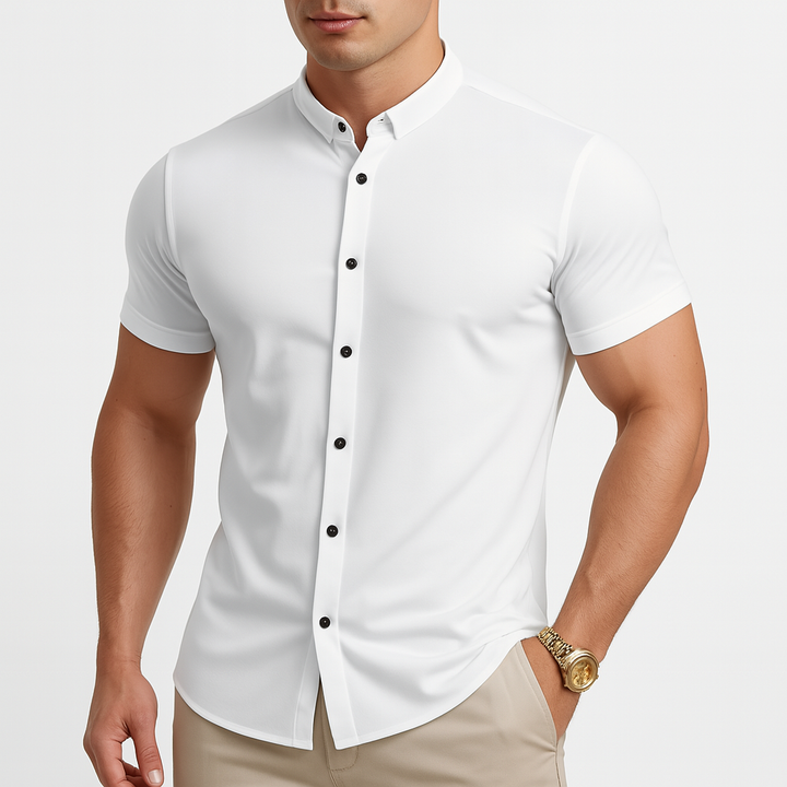 Slim fit overhemd met korte mouwen voor heren