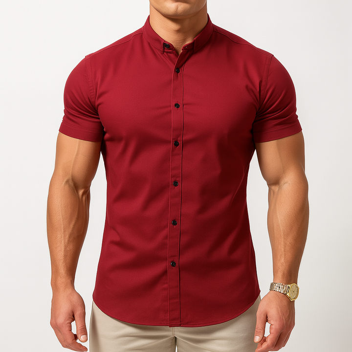 Slim fit overhemd met korte mouwen voor heren