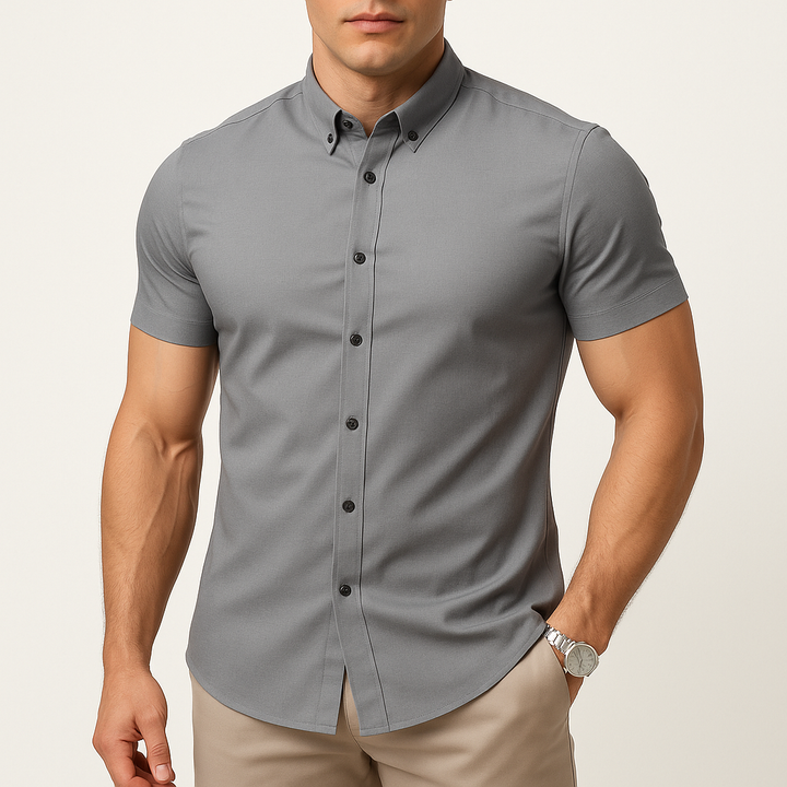 Slim fit overhemd met korte mouwen voor heren