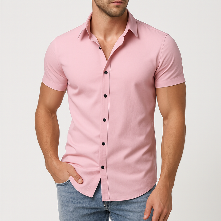 Slim fit overhemd met korte mouwen voor heren