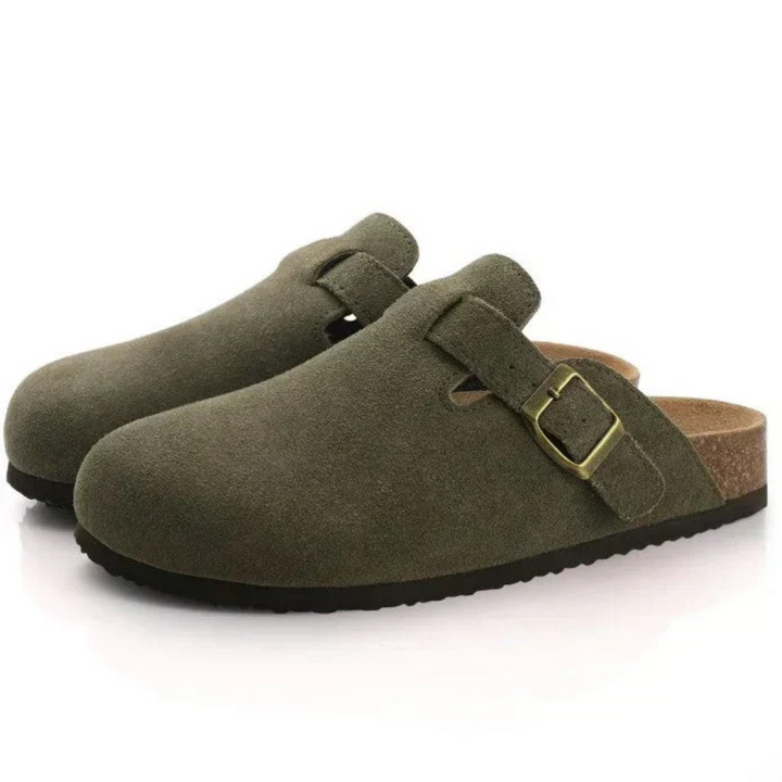 Gesloten teenslippers voor dames met gesp