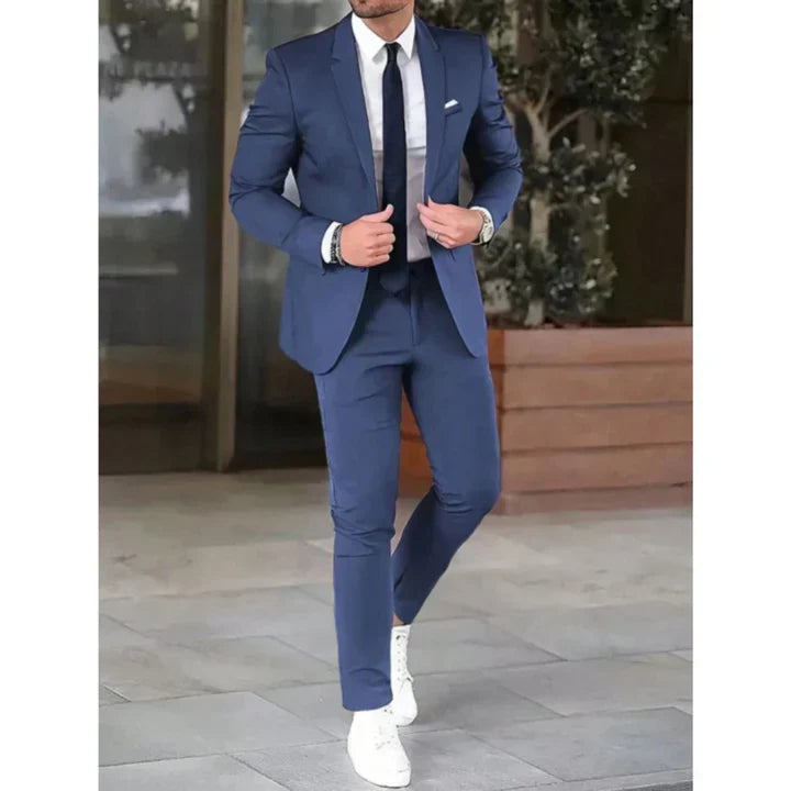 Slim fit tweedelig pak voor heren