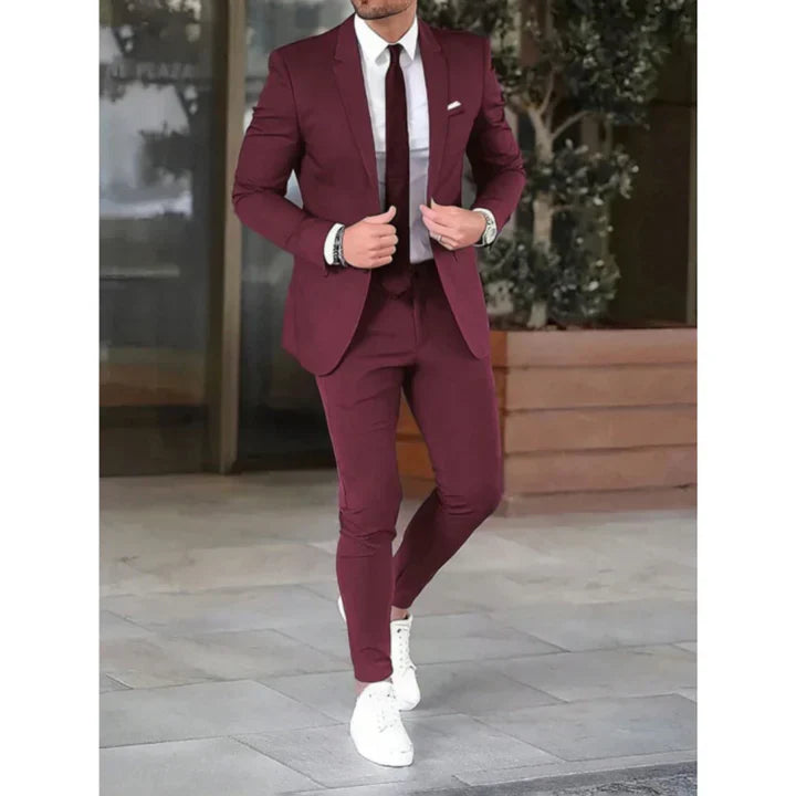 Slim fit tweedelig pak voor heren