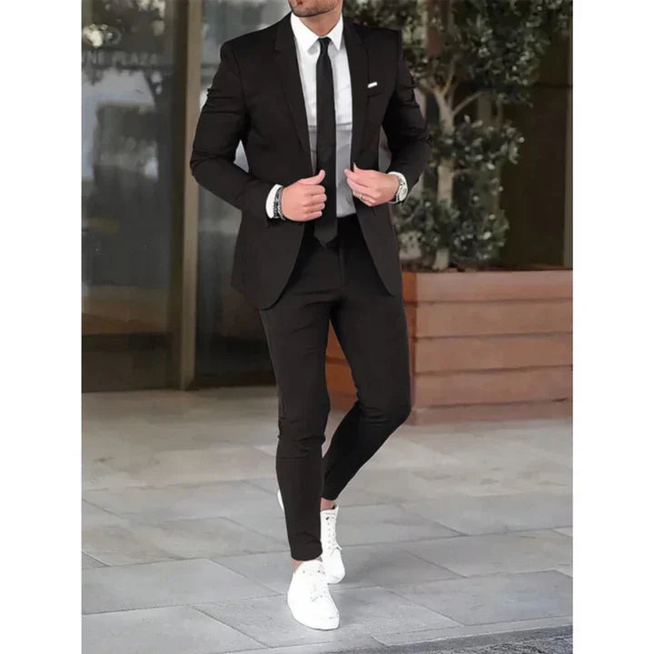 Slim fit tweedelig pak voor heren