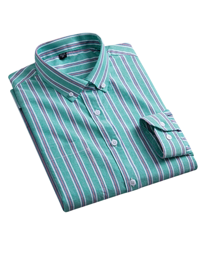 Casual katoenen oxford-overhemd met knoopsluiting voor heren