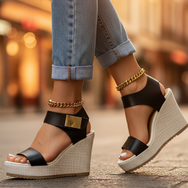 Orthopedische wedge sandalen voor dames