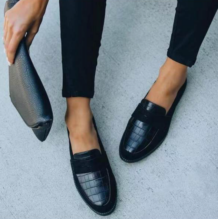 Orthopedische mocassins met lage hak voor dames