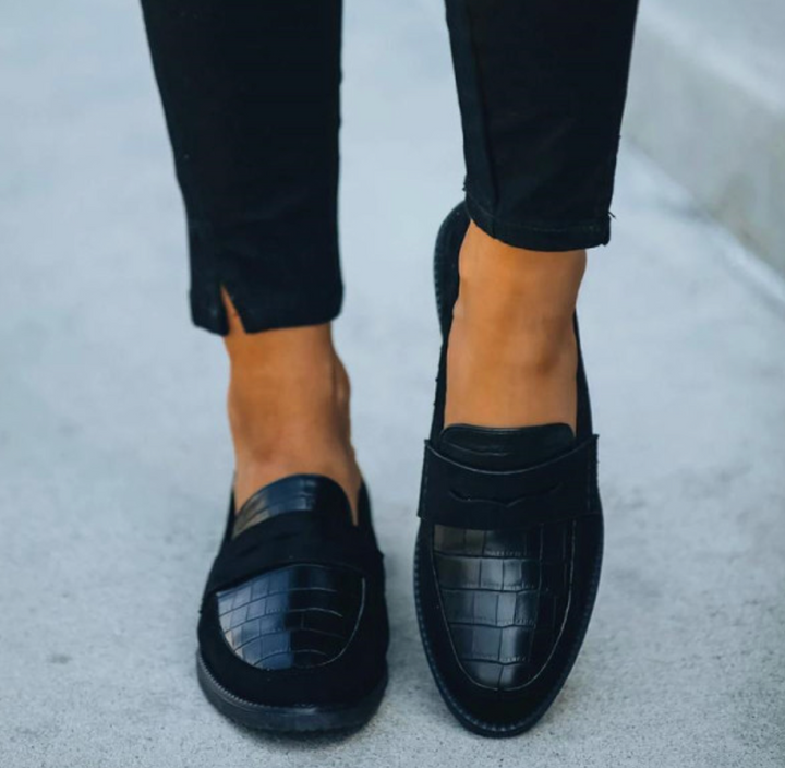 Orthopedische mocassins met lage hak voor dames