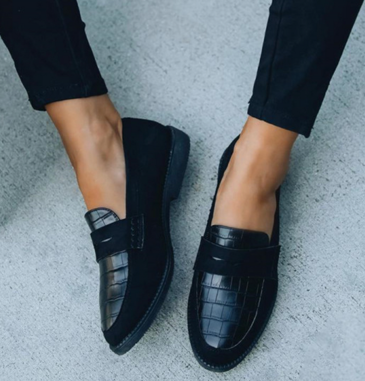 Orthopedische mocassins met lage hak voor dames