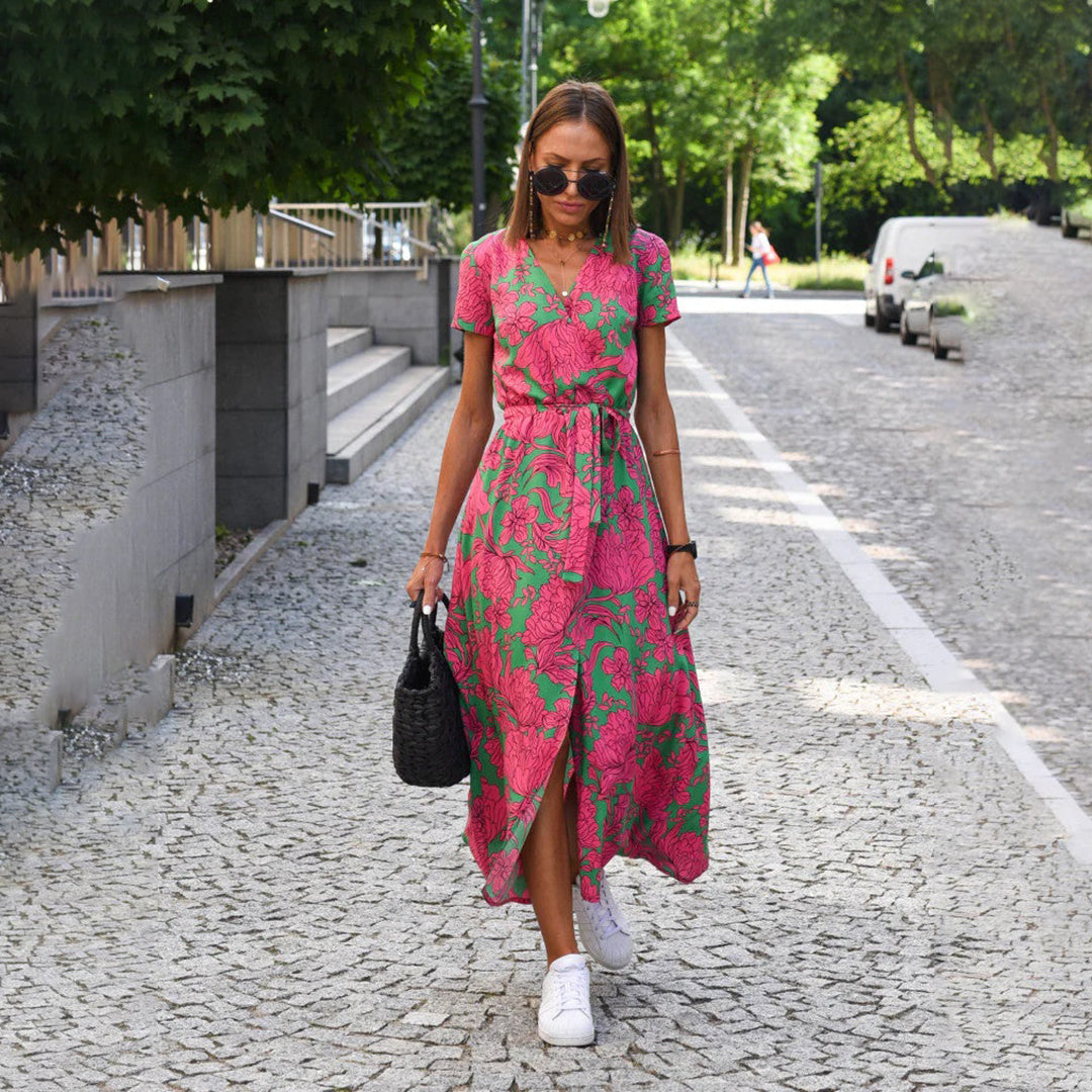 Bloemenmaxijurk voor dames, perfect voor een zomerbruiloft
